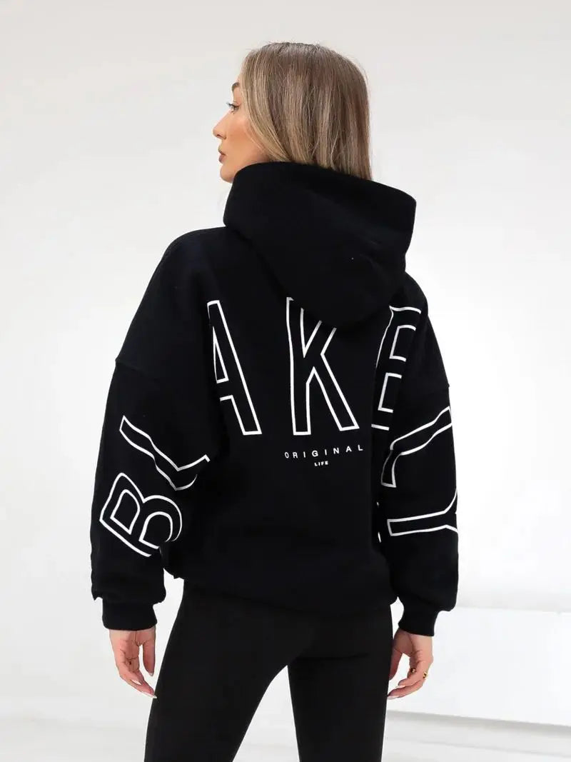 Hip-hop Harajuku High Street Trendy Brand Letter Print Oversized Hoodie Men Y2K 2025 Retro Gothic Punk Casual Sweatshirt Women - ATFH