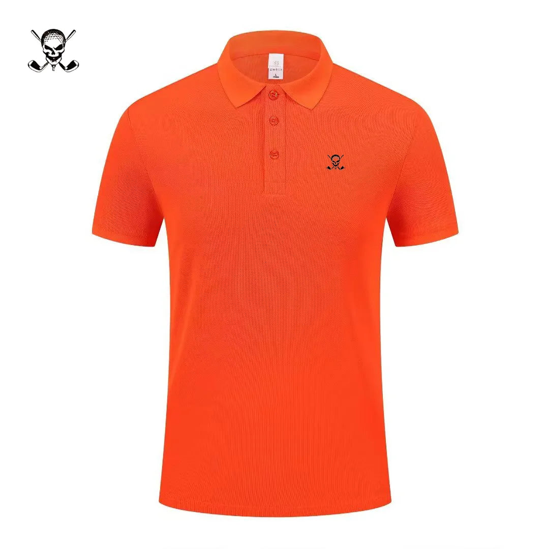 Fashion brand polo shirt short sleeved men's printed design top summer new comfortable breathable high-end casual lapel T-shirt