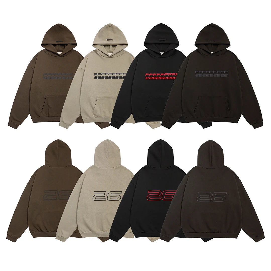 26ss Classic Brand 2026 Collection New Logo Double Line Hoodies Fashion Streetwear Luxury Sweatshirts Men Women Loose Hoodie - ATFH