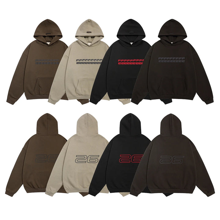 26ss Classic Brand 2026 Collection New Logo Double Line Hoodies Fashion Streetwear Luxury Sweatshirts Men Women Loose Hoodie - ATFH