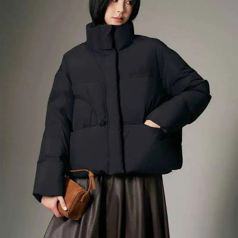 Parker Overcoat 2026 Winter New Stand Collar Short Women 90 Duck High-Quality Women's Down Jacket