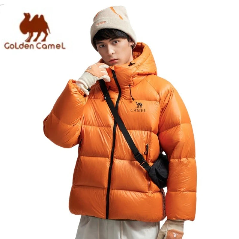 GOLDEN CAMEL Black Diamond 5PRO Down Jackets Women Men Thickened Windproof Coats Water-Repellent Fleece Hooded Puffer Jacket