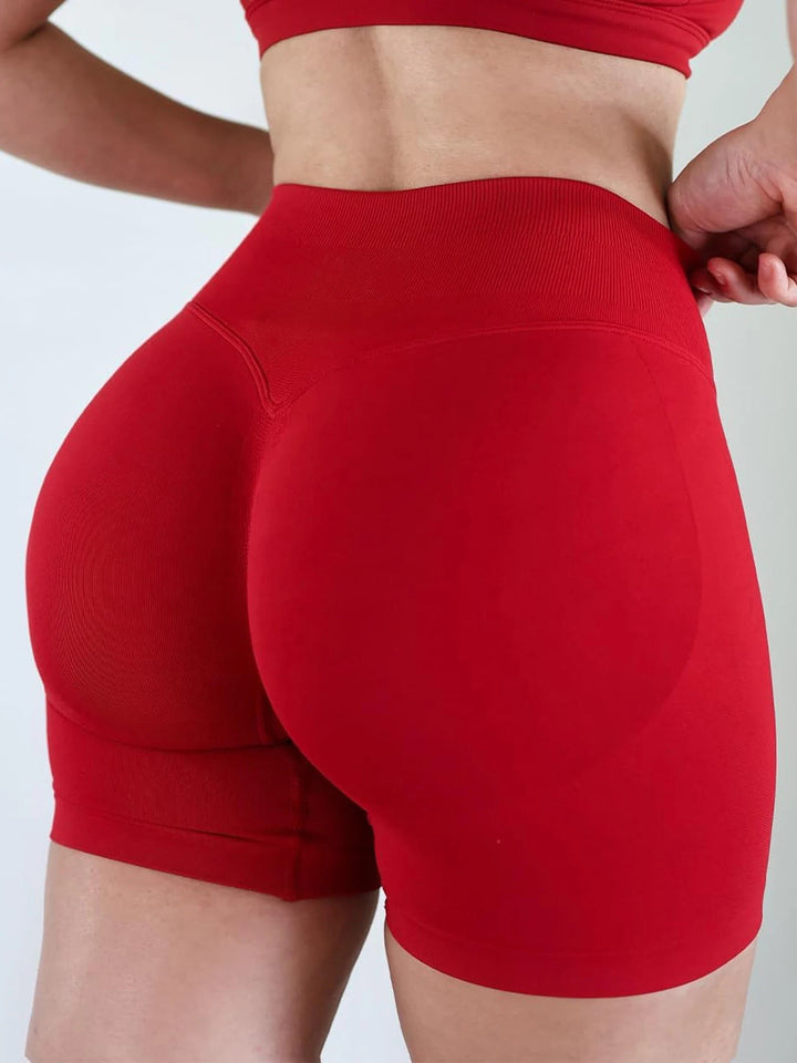 Women Workout Impact Shorts,  4.5" Scrunch Butt Lifting Gym Seamless Booty Biker Shorts Tummy control Workout scrunch shorts Tahsi Fashion House