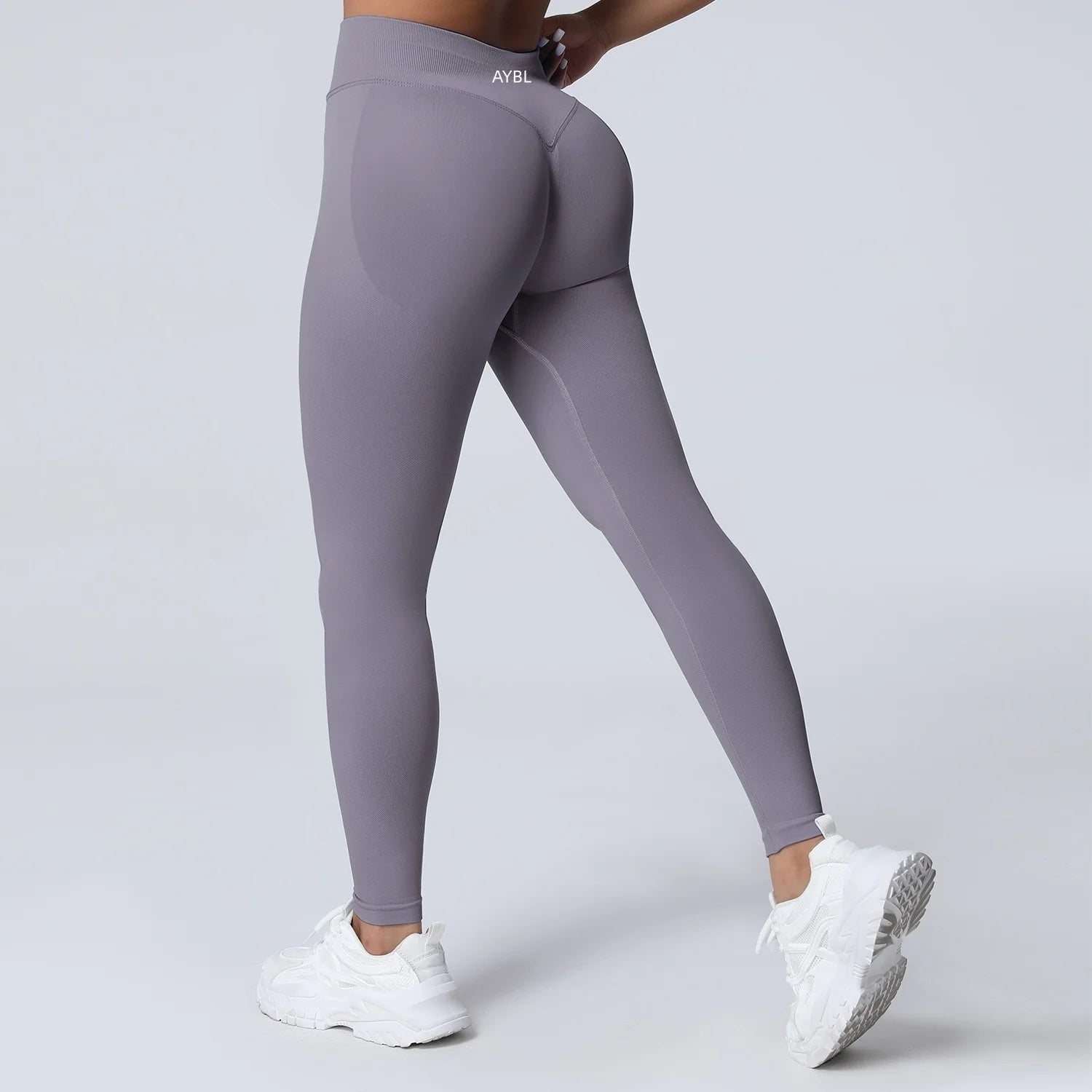 New Gym Yoga Leggings Women Seamless Yoga Pants High Waist Low Ribbed Band Fitness Leggings Fitness Sweat Wicking Workout Tights - ATFH