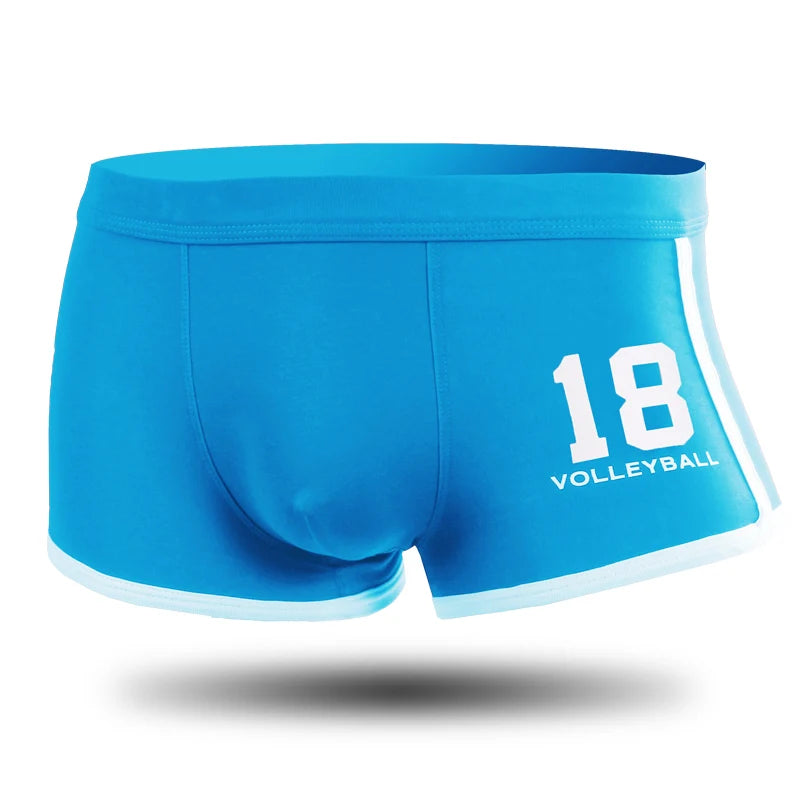 Men's Underwear Boxer Briefs Cotton Scrotum Support Breathable Personalized Trendyy Youth Shorts Sports Thin Boxer Briefs
