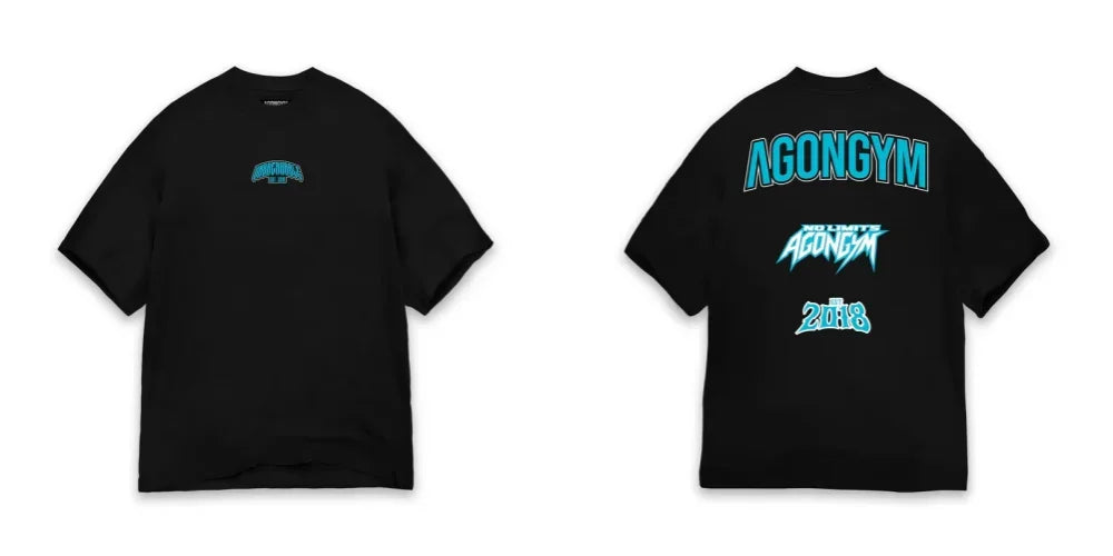AGONGYM Oversized Loose Summer T-Shirts Short Sleeve Sport Shirts Gym Bodybuilding Fitness Mens Workout Casual Clothing