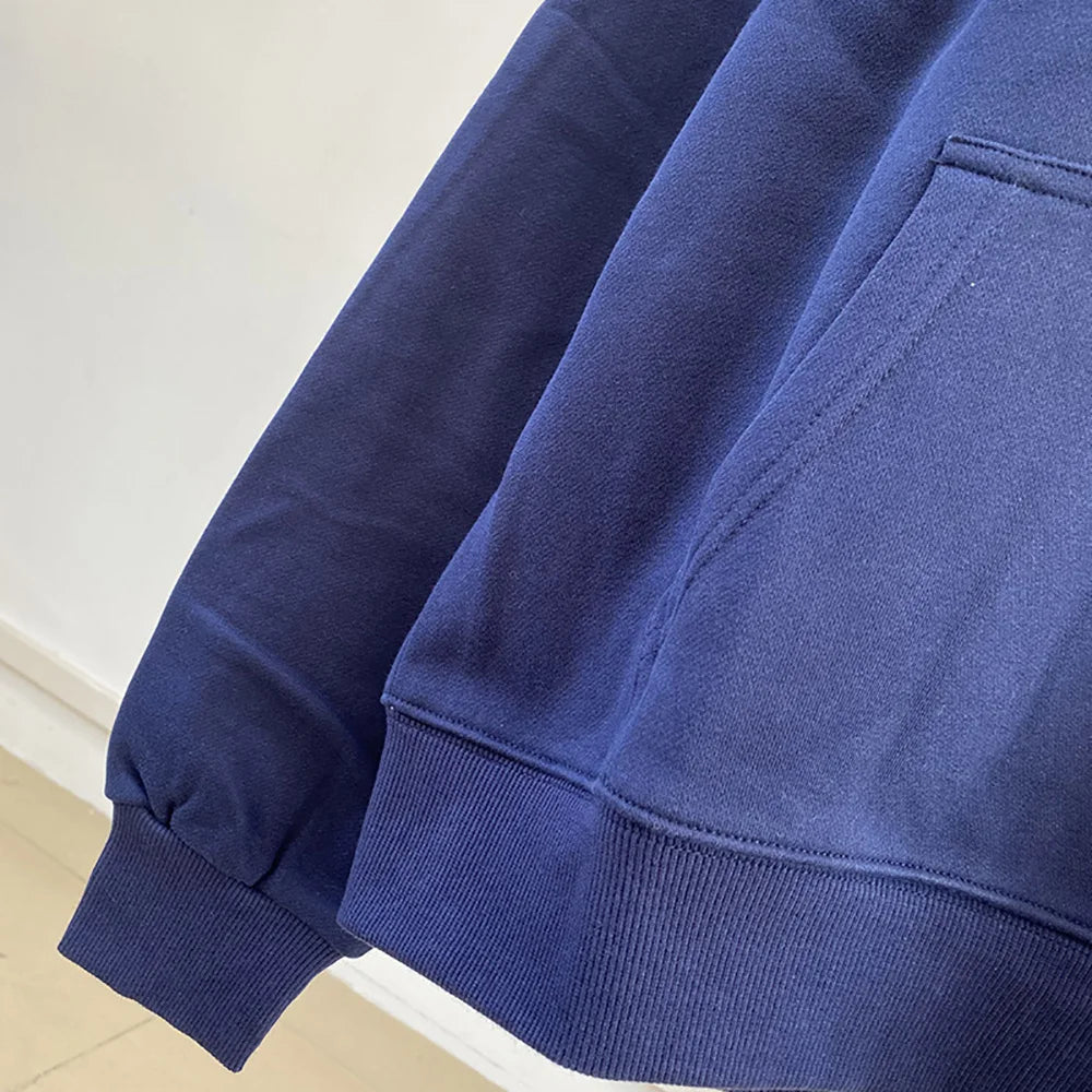 Rowan PK-LM003 Navy Blue Women Long Sleeve Female Hoodies Letter Embroidery Sweatshirts Vintage Casual Sports Lady Top 2026 - ATFH