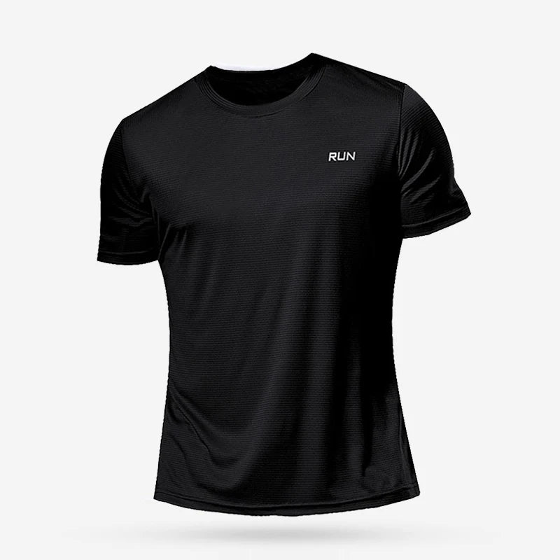 Men Short Sleeve Sport t Shirt Quick Dry Running t-Shirt Man Clothes Breathable Fitness Shirt Top Ice Silk Gym Football Jerseys