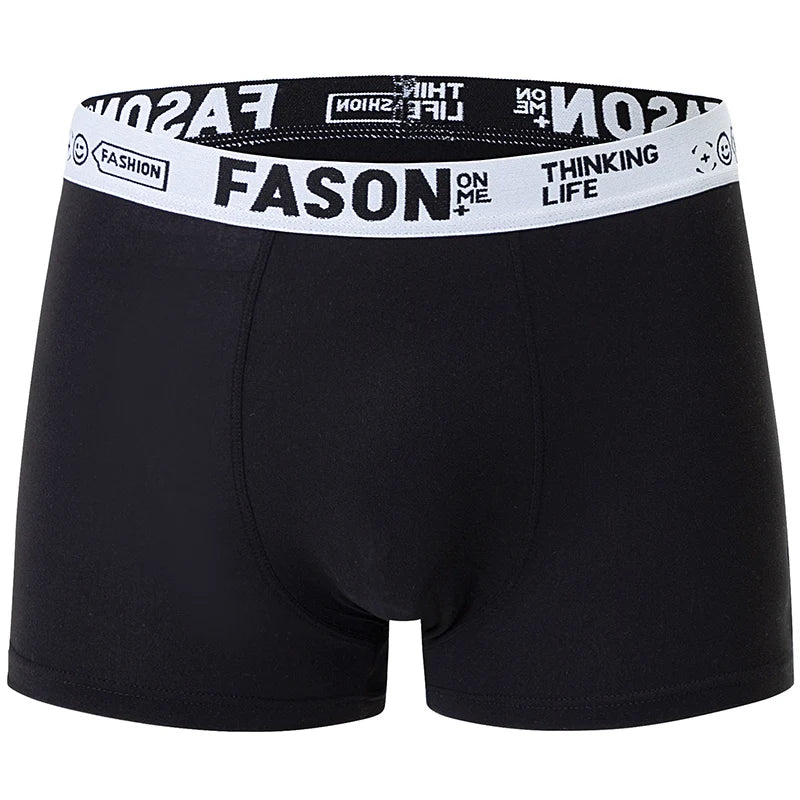 4/10 Piece Men's Four Season Black Fashionable Casual Basic Versatile Underwear Boxer Shorts Plus Size Youth Sports Base Shorts