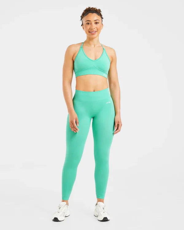 2 Pieces Set Adapt Seamless Strappy Sports Bra Leggings Set Yoga Fitness Set Women Workout Running Sports Leggings Gym Suit - ATFH