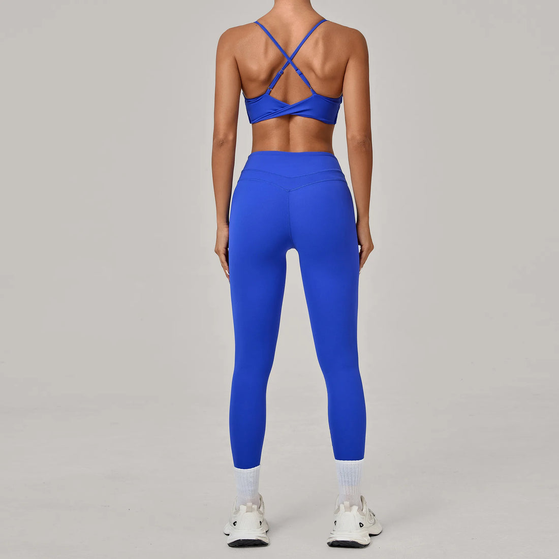 2PCS Adjustable Back Yoga Set Women Sportswear Workout Clothes Athletic Wear Gym Legging Fitness Twist Bra Sports Suit XP114 - ATFH