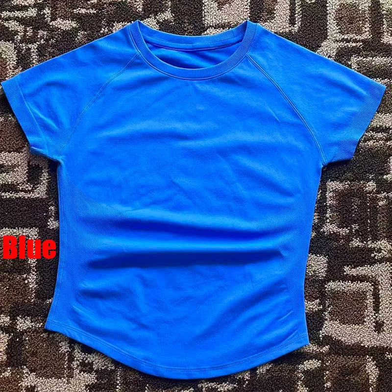 DL0G0 Quick Dry Women's Workout Shirts Short Impact Sleeve Gym Yoga Running Tops, Breathable Active Wear Athletic Tee for Women