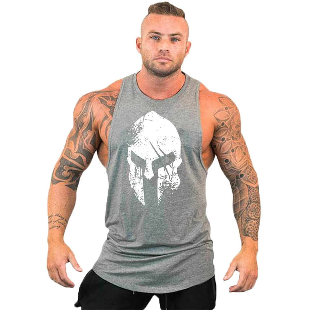 2023 New Cotton Workout Gym Tank Top Mens Muscle Sleeveless Sportswear Shirt Stringer Fashion Bodybuilding Singlets Fitness Vest