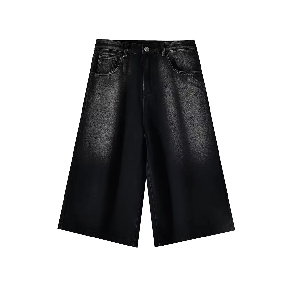 Wide-leg Seven-point Denim Shorts Men's 2025 Summer New High-end Fashion Brand Straight Casual Pants Man Jeans Y2k Clothes Baggy ATFH