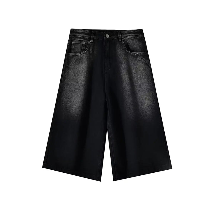 Wide-leg Seven-point Denim Shorts Men's 2025 Summer New High-end Fashion Brand Straight Casual Pants Man Jeans Y2k Clothes Baggy ATFH