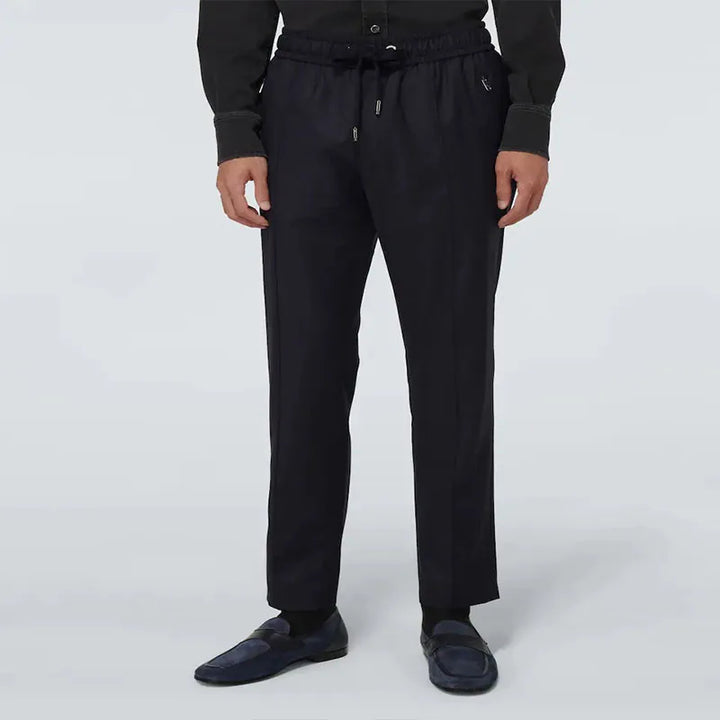 Men's Sweatpants Spring And Autumn New Solid Color Quality Comfortable And Breathable Large Size Corset Waist Straight Leg Pants