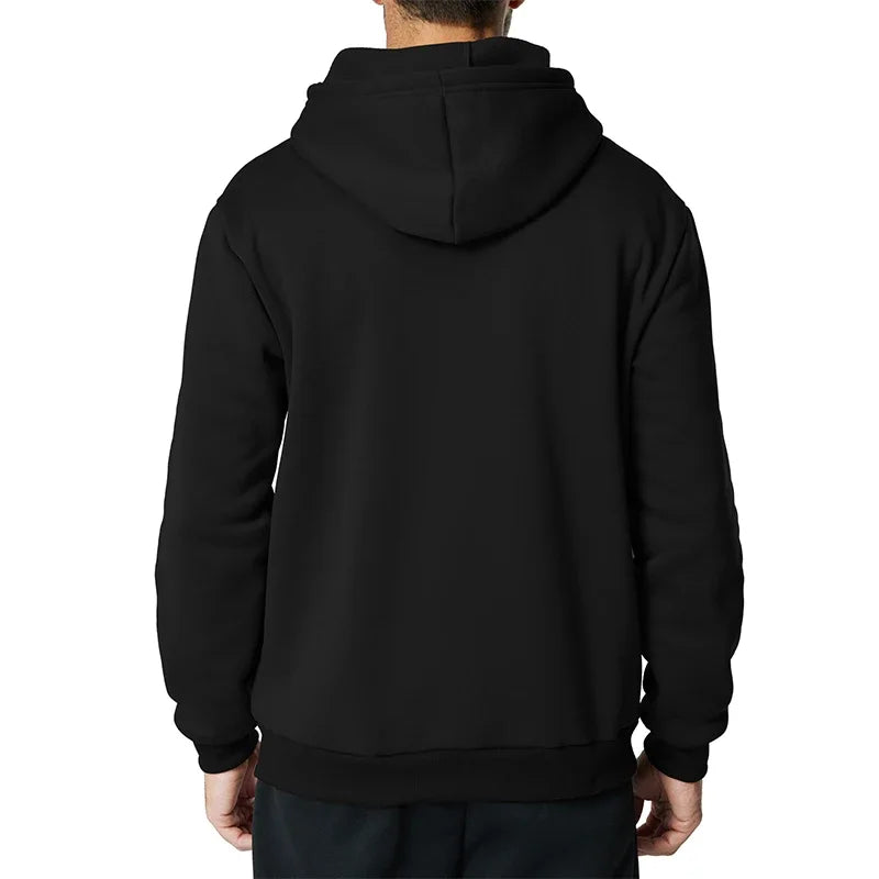 Mens Sportive Zipper Hoodie and Sweatpants Set for Men's Tracksuits - ATFH