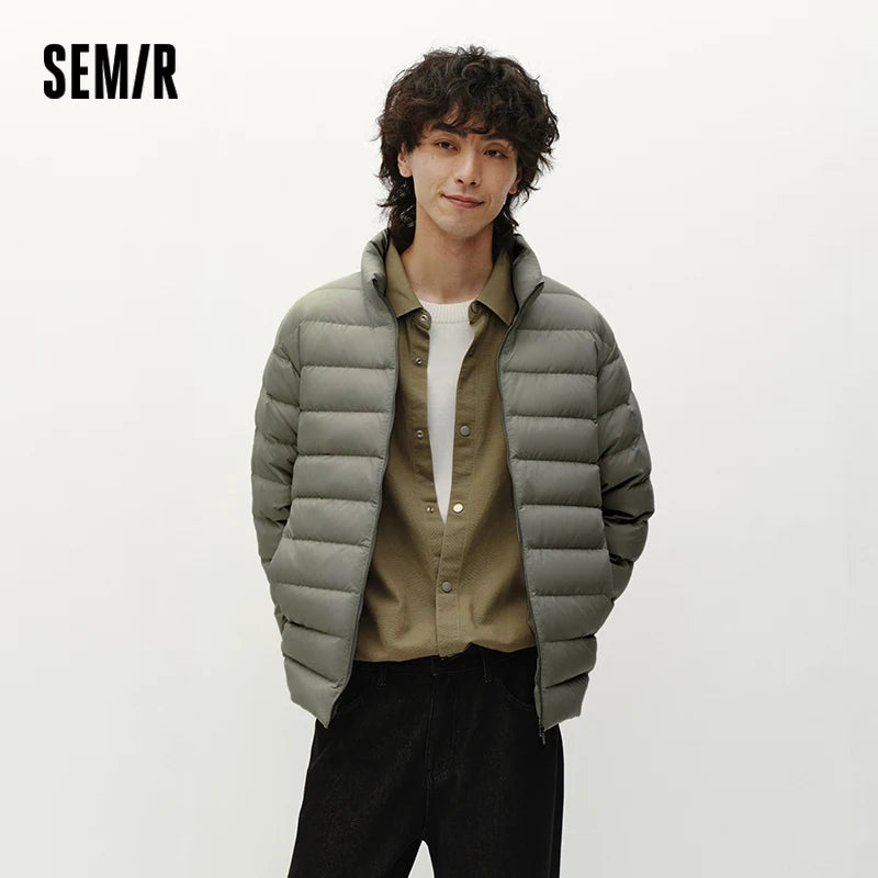 Semir Men Down Jacket Lightweight Build 90 Percent Down Fill Stand Collar 2026 Winter Warm Insulation Cold Weather