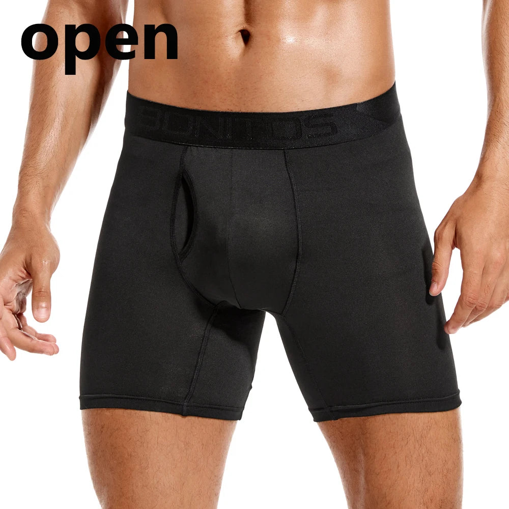 1pcs Medium-Long Men Underpants Shorts Brand Underwear For Men Boxers Sexy Print Men's Panties Letter Waistband Boxer Briefs