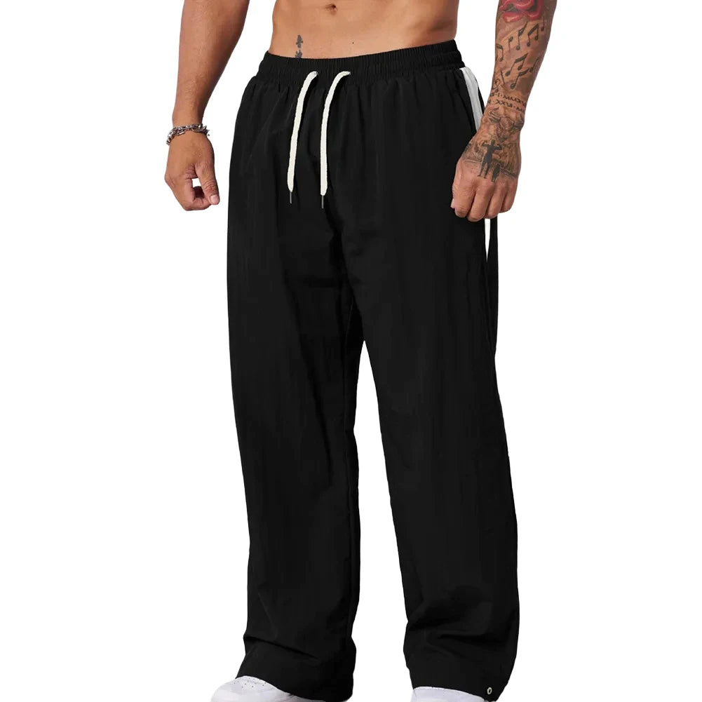 Men Sports Jogging Pants Male Breathable Fitness Sweatpants Loose Wide Leg Casual Trousers Men's Clothes