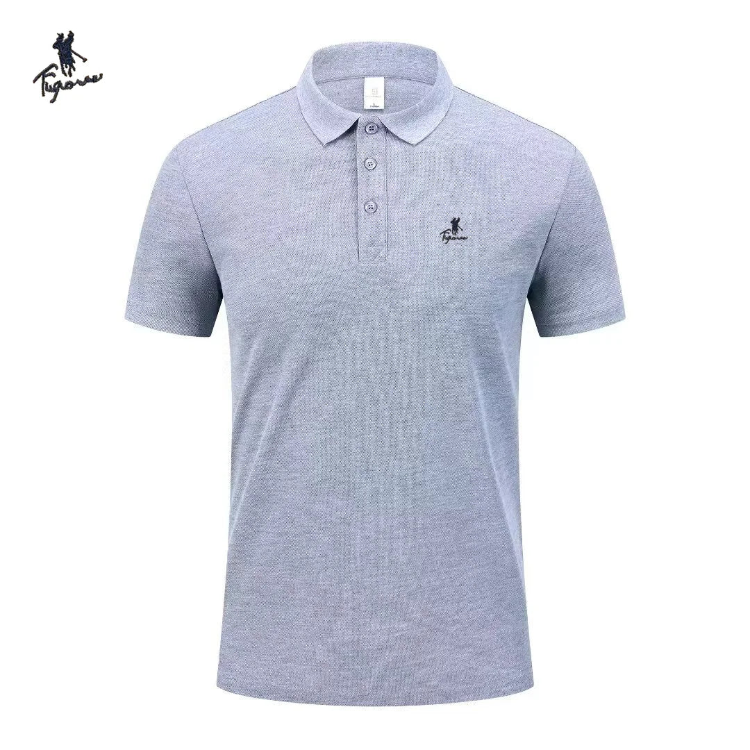Luxury brand polo shirt short sleeved men's fashionable embroidered top summer new comfortable breathable casual lapel T-shirt