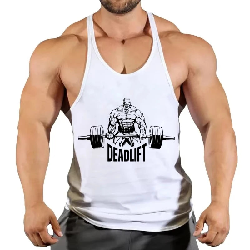 Men's Stringer Vest Gym Workout Top Bodybuilding Shirt Sleeveless Sweatshirt Fitness Clothing for Men