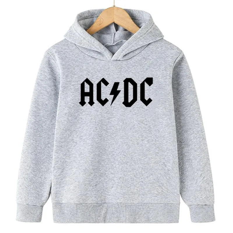 Hip Hop Fashion AC DC Children Hoodies Sweatshirt Autumn Winter Kids Hooded Top Casual Sportswear Boys Girls Hoodie Pullover