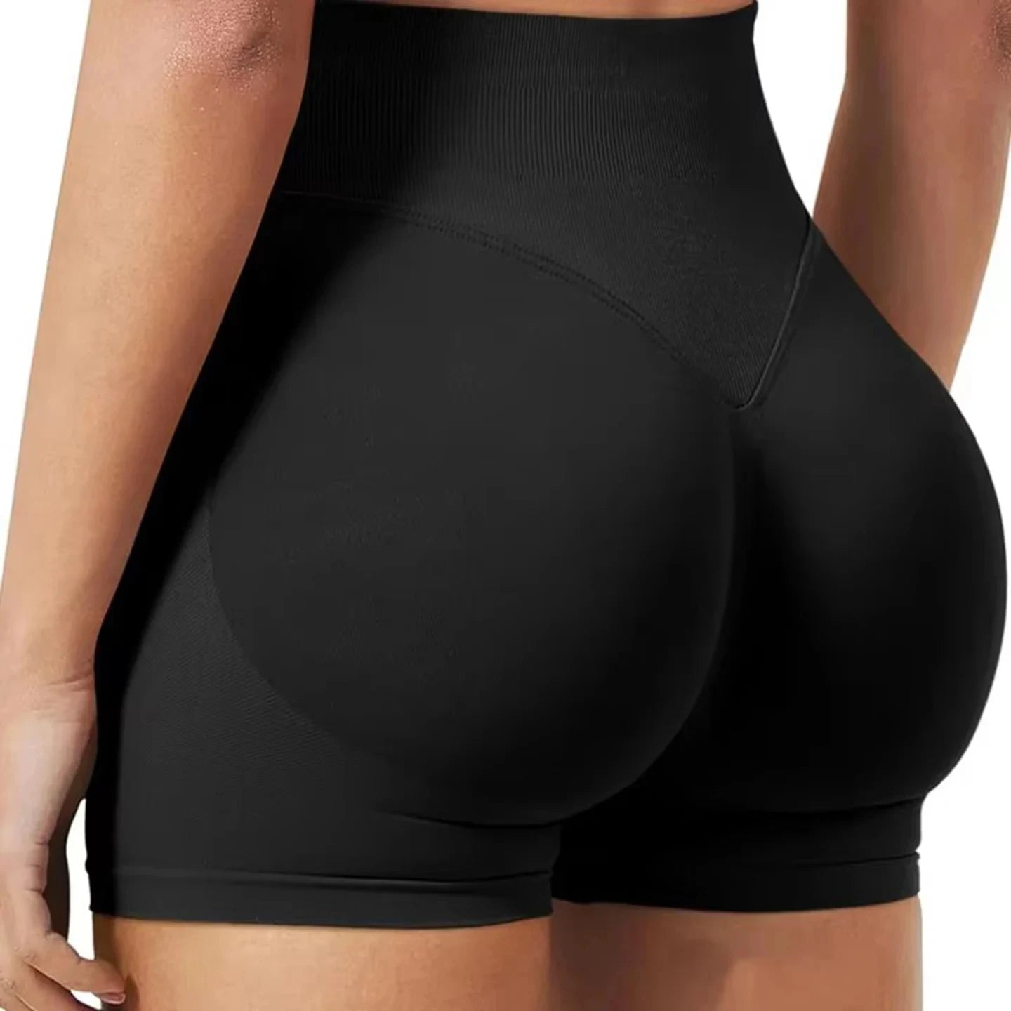 Summer High Waisted Yoga Shorts For Women Fashionable and Sexy Running Fitness Pants Solid Color Yoga Leggings Elastic Tights Tahsi Fashion House