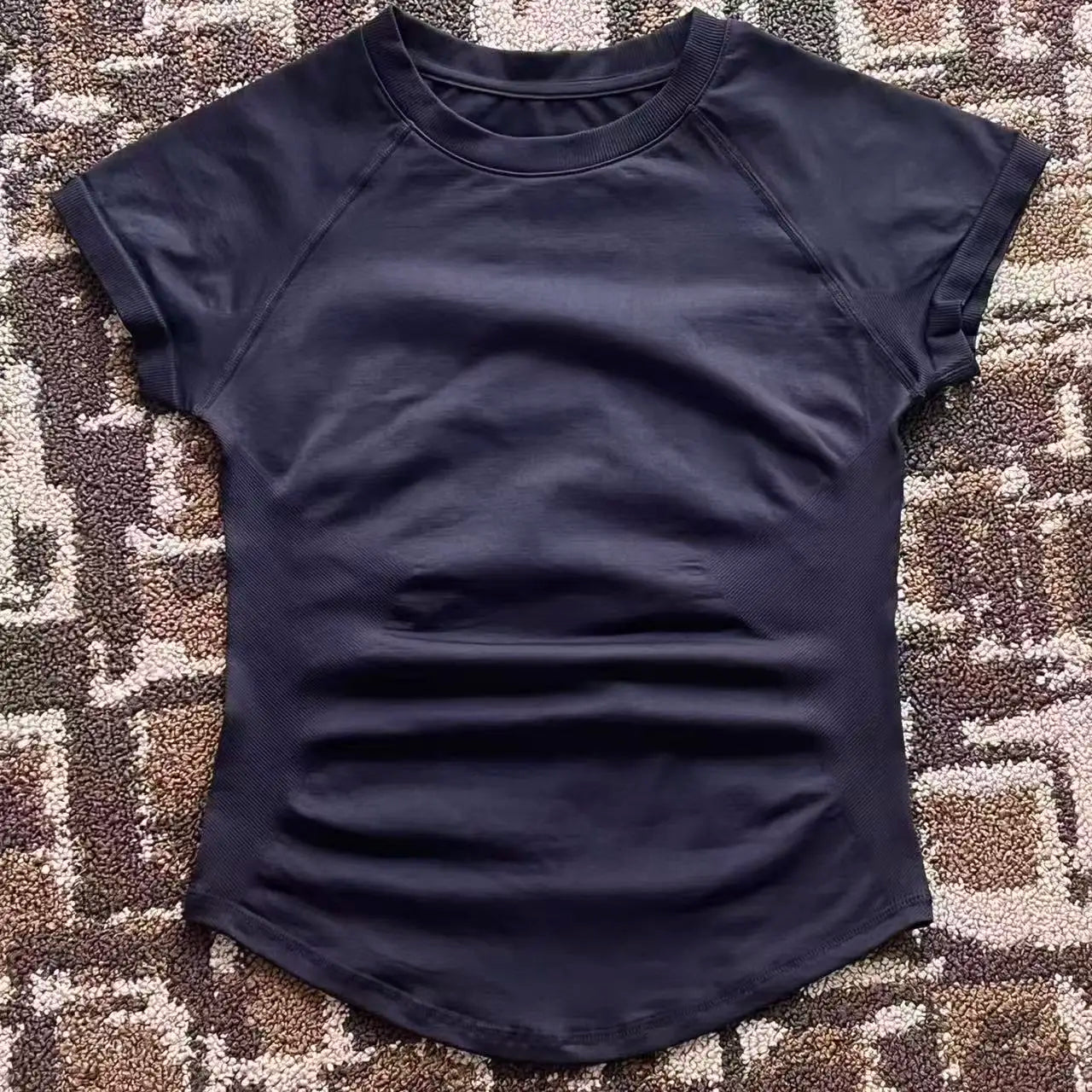 Impact L0g0DF Short Sleeve Top Women Running Sports T Shirt Summer Short Sleeve Round Neck Breathable Stretchy Gym Yoga Fitness - ATFH