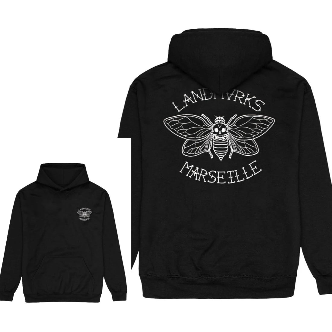 Top Landmvrks Band Print Hoodie Retro Style Hoodie Men and Women Can Wear Autumn and Winter Hoodie - ATFH