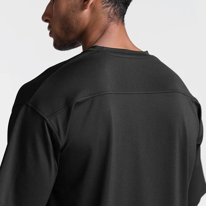 Men's Gym Polyester Quick Dry Running T Shirt Fitness Casual Shirt Training Exercise Clothes Sport Shirt Tops Lightweight ATFH