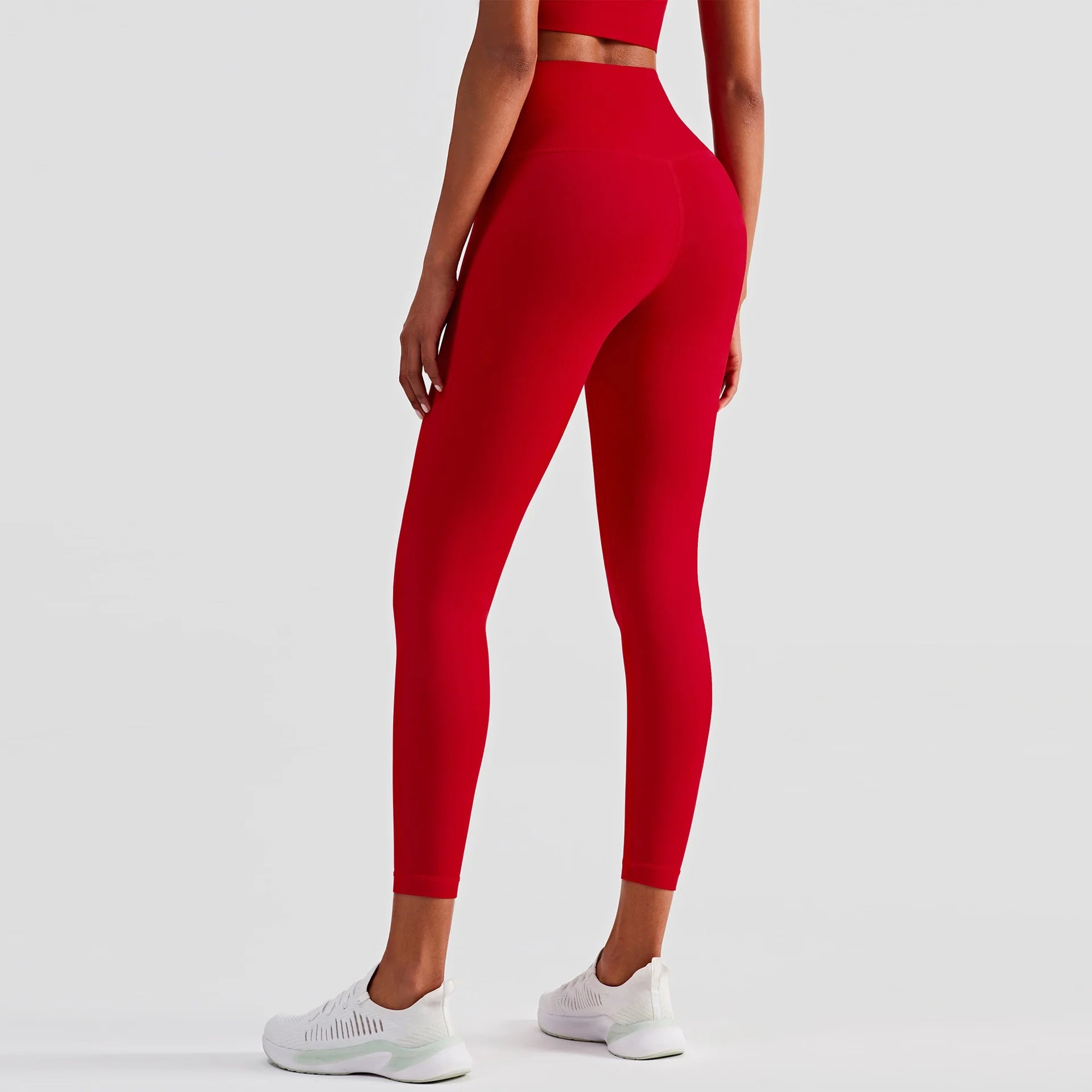 Solid Color High Waist Yoga Legging Athletic soft Women Sport Pant Tight Butter Gym Comprehensive Training Jog Back Waist Pocket - ATFH