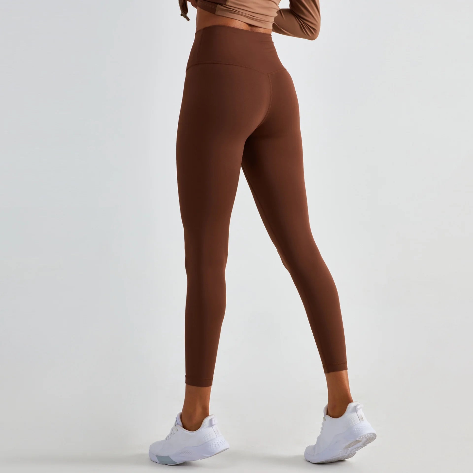 Solid Color High Waist Yoga Legging Athletic soft Women Sport Pant Tight Butter Gym Comprehensive Training Jog Back Waist Pocket - ATFH