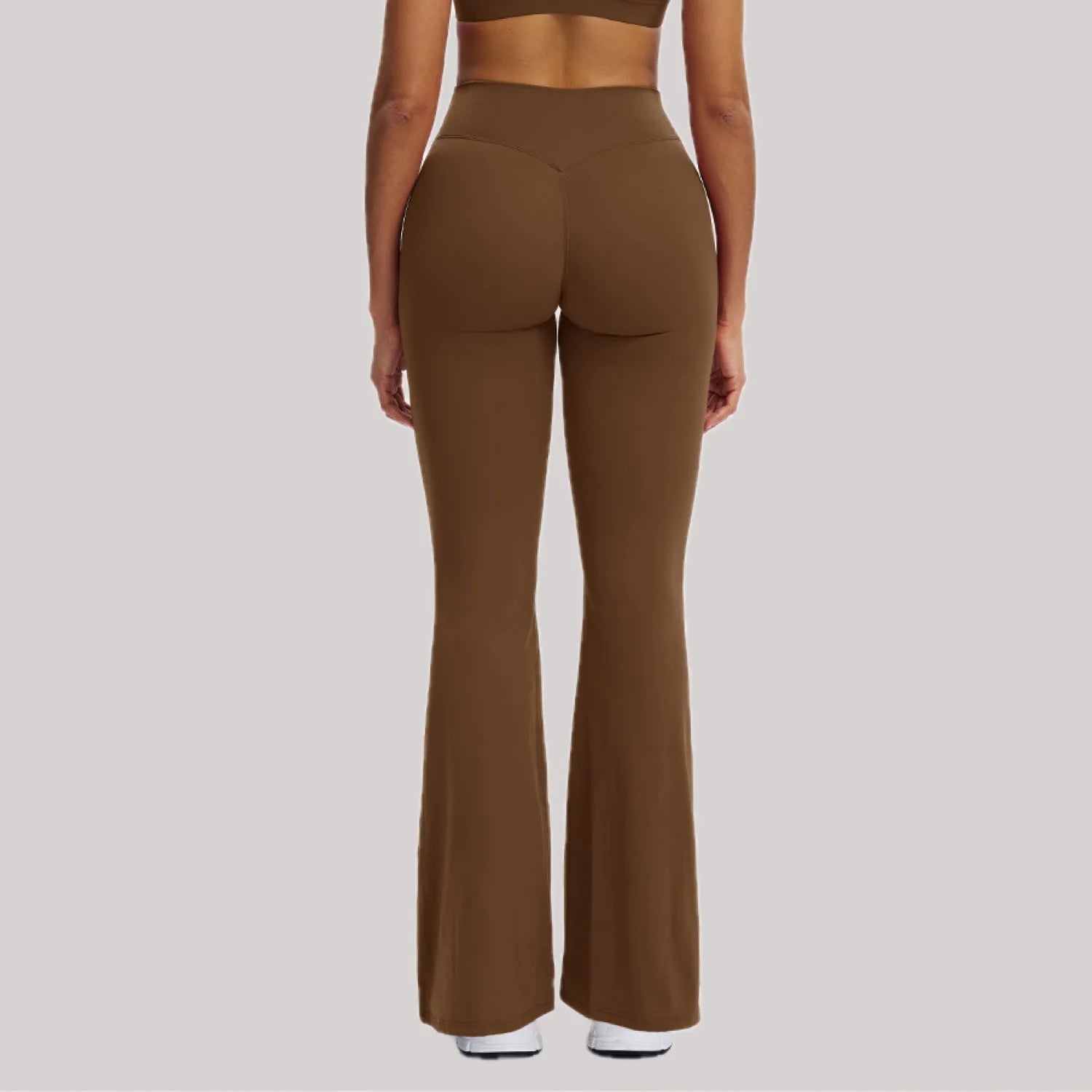 Yoga Pants Bell-bottoms Women Running Pants High Waisted Foldable Fitness Workout Leggings Hip Lifting Gym Push Up Sports Pants ATFH