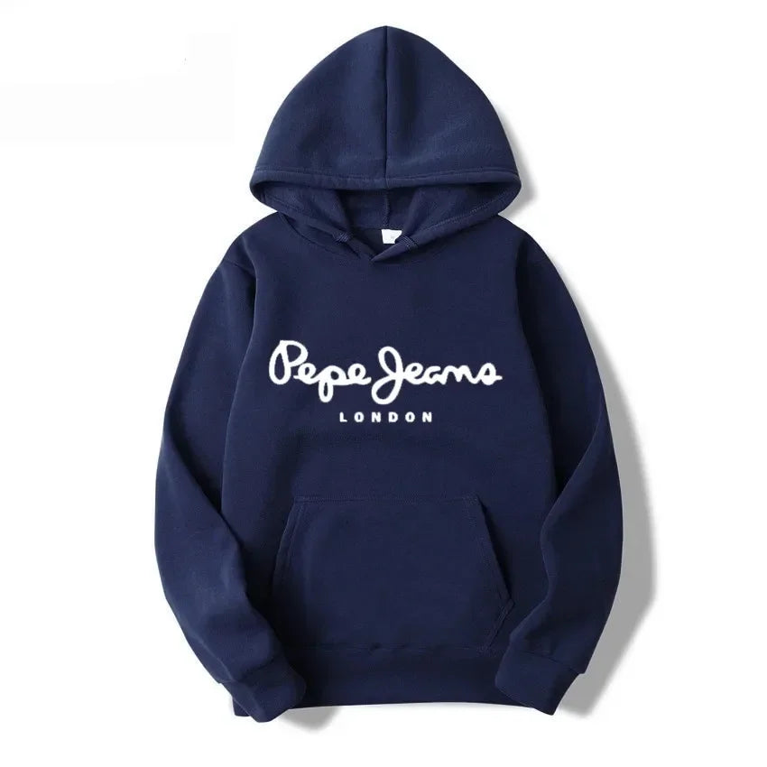 European and American Trendy Autumn/Winter New School Season Sports Hoodie Comfortable Loose PEPE Letter Printed Casual Jacket