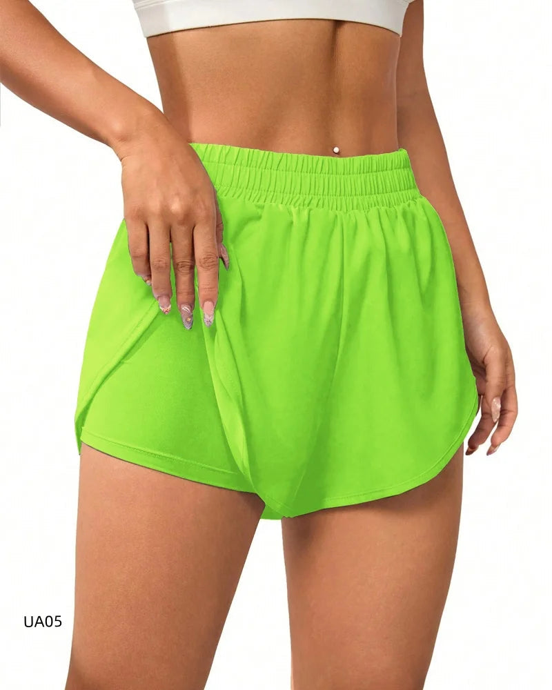 Women's 2-in-1 Flowy Quick Dry Athletic Running Yoga Gym Sport Shorts for Fitness Daily Wear Summer Essential Loose Fit Tahsi Fashion House
