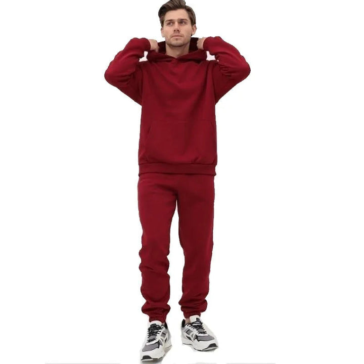 2026 new solid-color spring-autumn-winter sports hooded sweatshirt and pants set suitable for both men and women as a casual ATFH