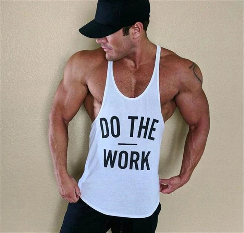Y Back Cotton Gym Tank Tops Men Sleeveless Tanktops For Men Bodybuilding Clothing Undershirt Fitness Stringer Vest