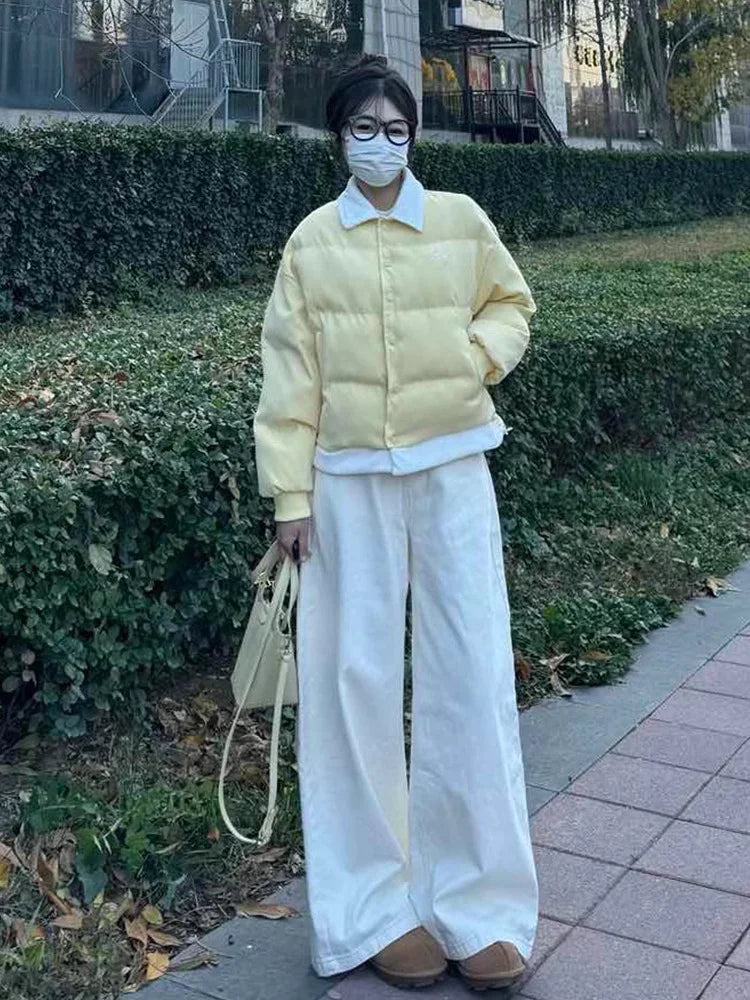 2025 Winter Fake Two-Piece Short Coats Women New Style Down Cotton Jackets Female Thickened Cotton Padded Outerwear Z833 ATFH