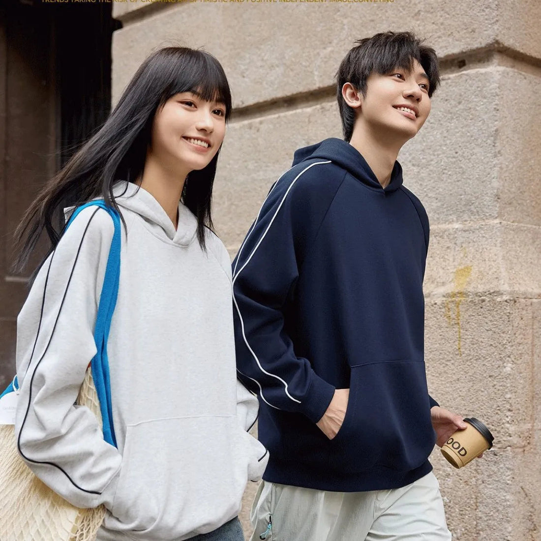 New autumn and winter men's and women's same long-sleeved hooded loose, comfortable and versatile casual sports sweater ATFH