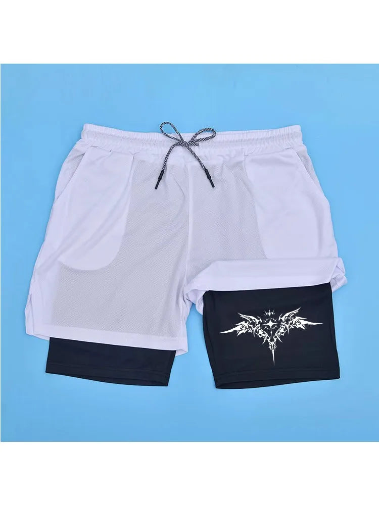 New sports shorts 2 in 1, male, breathable and informal sportswear, double layer, running, M-3XL basketball