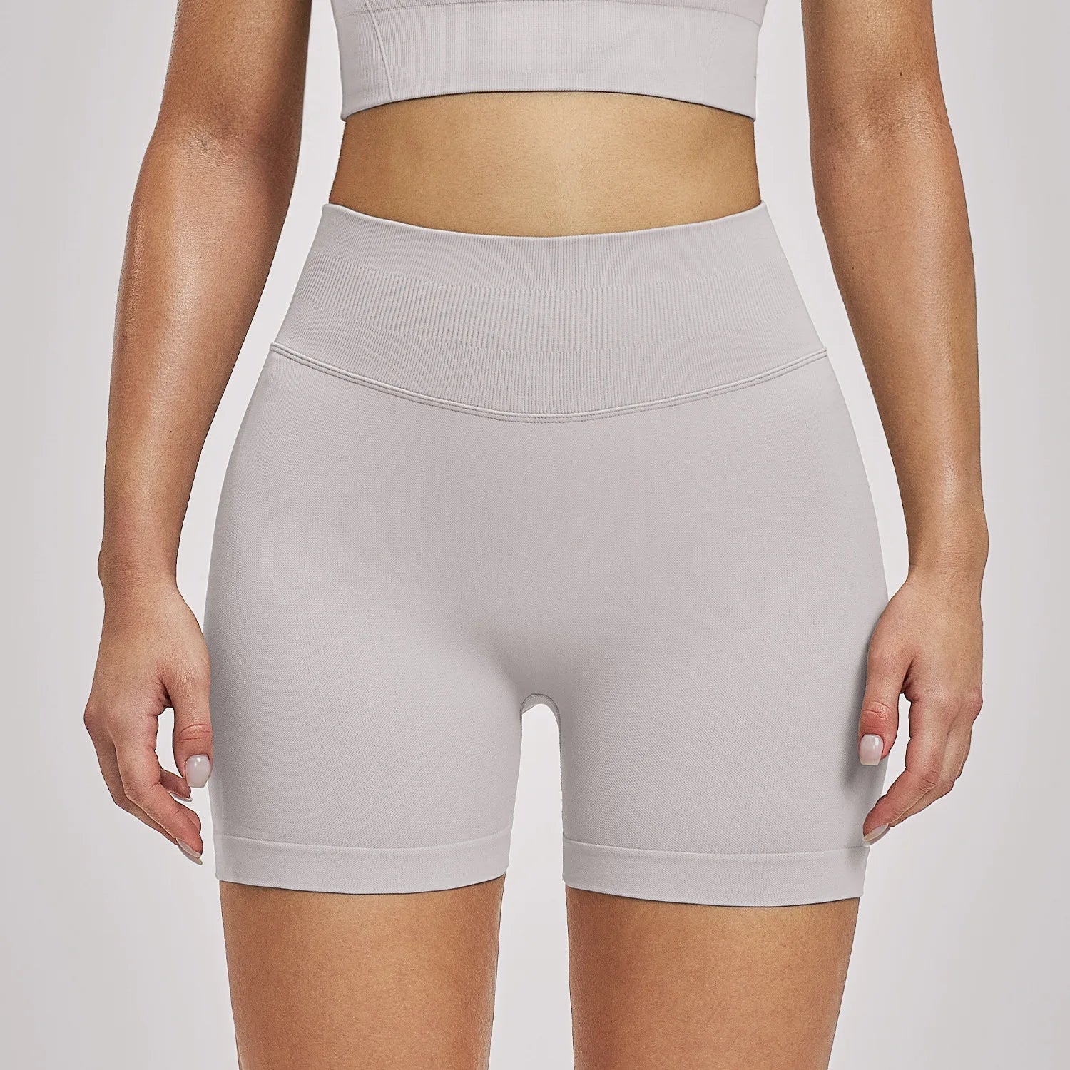 Women Seamless Yoga Shorts High Waist Scrunch Booty Workout Biker Shorts Butt Lifting Gym Tights Push Up Running Sportswear