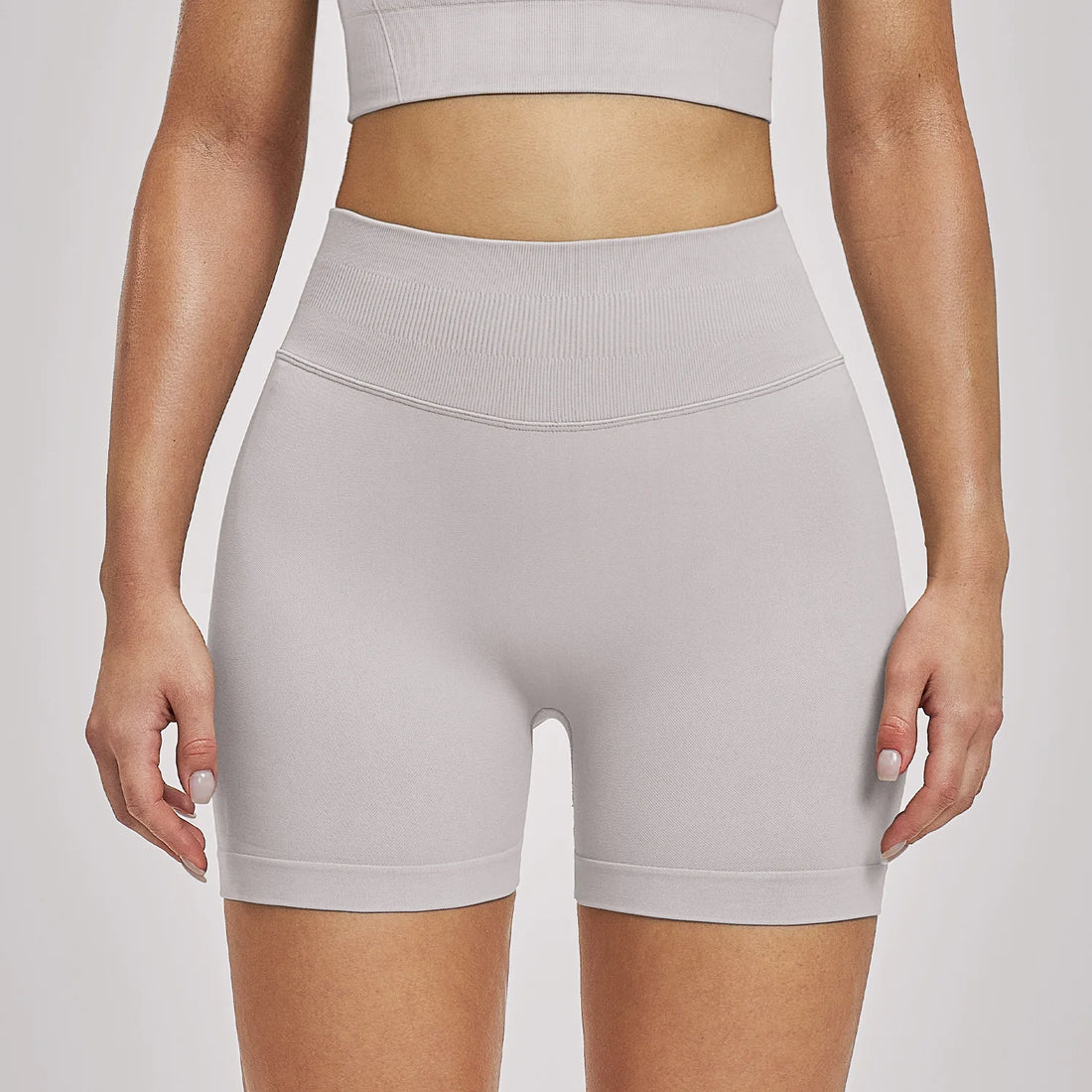 Women Seamless Yoga Shorts High Waist Scrunch Booty Workout Biker Shorts Butt Lifting Gym Tights Push Up Running Sportswear