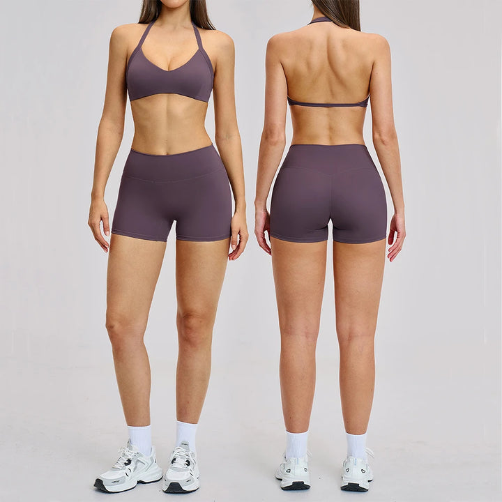 Yoga Set Gym Outfits Shorts Women Sport Bras Brassiere Workout Tops for Women Yoga Clothes Fitness Leggings Gym Set Yoga Sets - ATFH