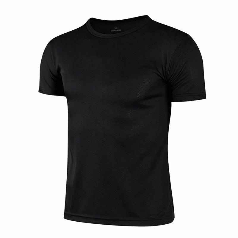 Men Women Quick Dry Short Sleeve Sport T Shirt Gym Jerseys Fitness Shirt Trainer Running T-Shirt Teenager Breathable Sportswears - ATFH