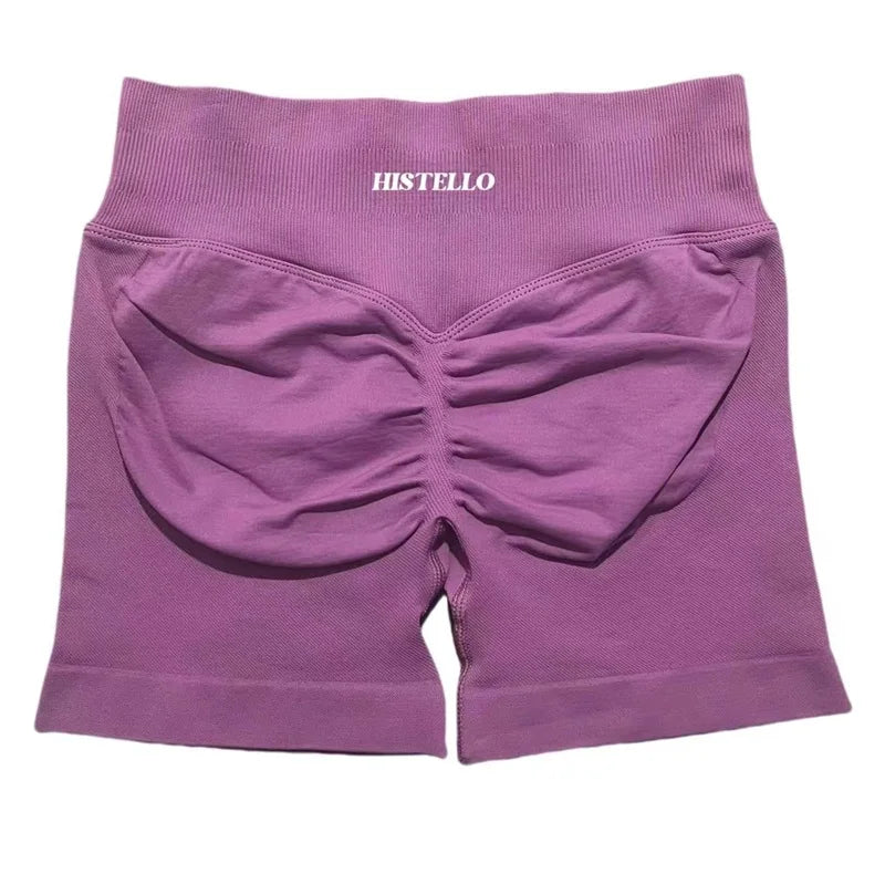 HISTELLO Sports Shorts Df Substitute High Waist Women Yoga Workout Short Seamless Leggings Stretch Fitness Running Gym Shorts Tahsi Fashion House