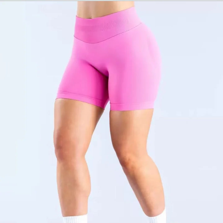 Seamless Sports Shorts Women Booty Yoga Shorts Quick Drying Fitness Tights Solid Workout Scrunch Customizable Lable