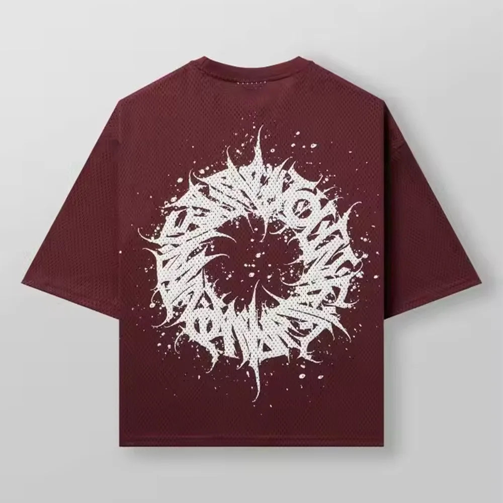 T-shirts Men Summer New Sports Man T-shirts Leisure Mesh Round Neck Fashion Loose And Comfortable Clothing Gym Running Shirts ATFH