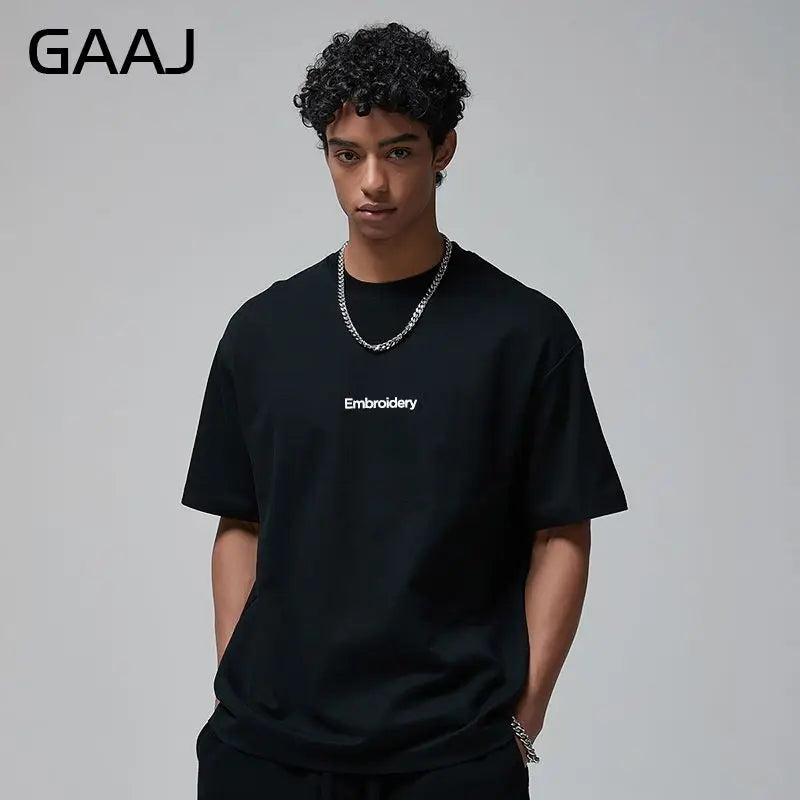 Embroidery Custom Premium T shirt 230gsm 100% Cotton,DIY Customize Text Logo Tee,Dropshipping Fashion Brand Men Women Clothing ATFH