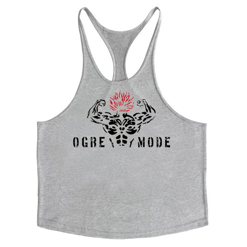 Anime Baki Hanma Print Stringer Tank Top for Men Y-Back Vest Muscle Training Undershirt Athletic Tops Gym Workout Bodybuilding